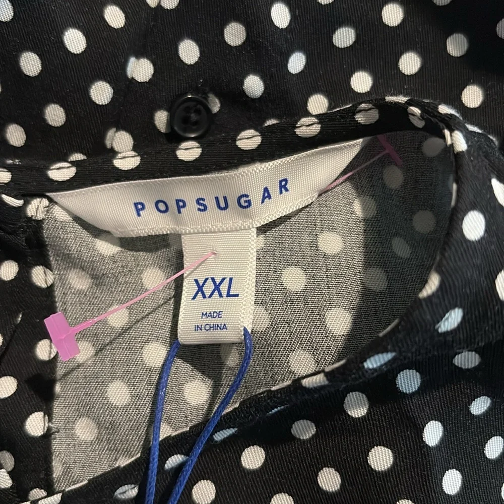 NWT 2X popsugar $40 shirt polka dot SL110 - Picture 6 of 7